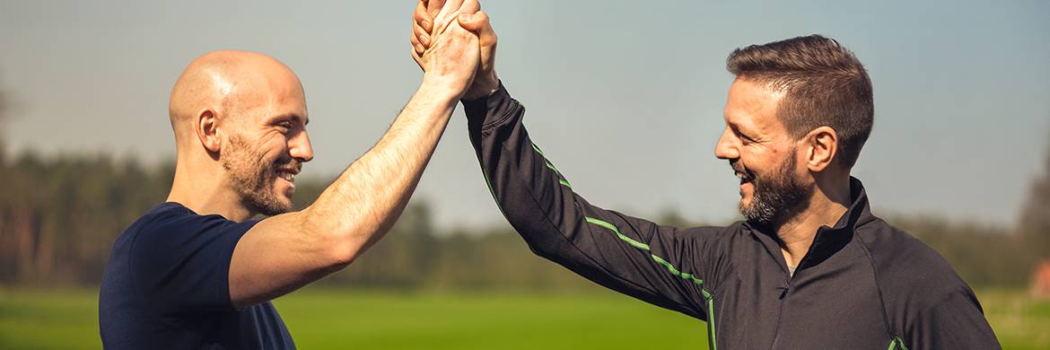 Arne Siebert abklatschen